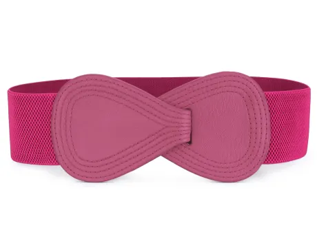 Allegra K - Ceinture élastique à boucle en forme de 8 interlock