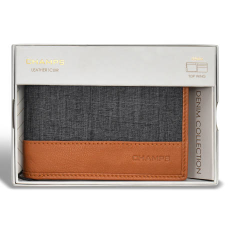 Denim Collection - Leather Top Wing Wallet