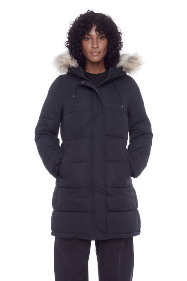 Alpine North - AULAVIK | Parka Mi-Long à Capuche et Duvet Vegan Recyclé pour Femme