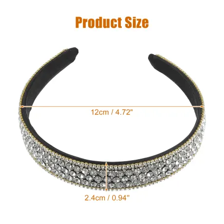 Unique Bargains - Rhinestone Wide Headband