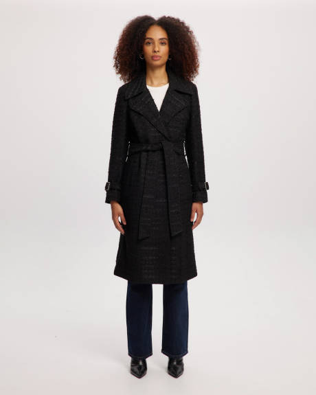 Noize - Francie-S Long Vegan Wool Trench Coat