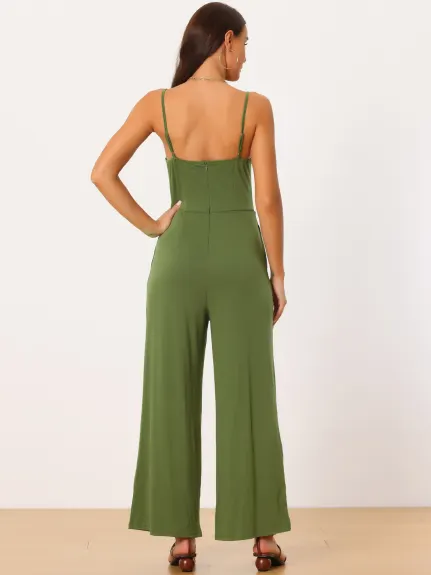 Seta T - Drawstring Ruched Summer Casual Jumpsuit