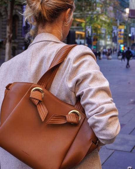 Belle & Bloom Heart Of Gold Leather Shoulder Bag