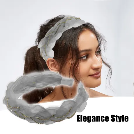 Unique Bargains - Mesh Rhinestone Chain Cross Headband