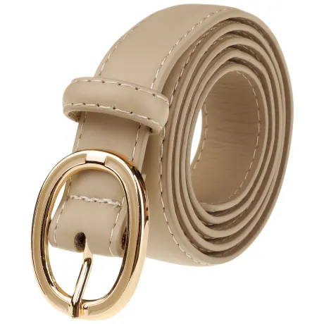 Allegra K- Ceinture en simili cuir avec boucle dorée