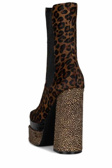 Bottes mi-mollets Jeffrey Campbell en brun moyen