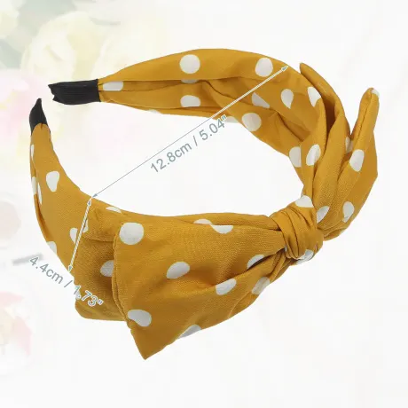 Unique Bargains- Polka Dots Wide Bow Headbands