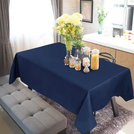 PiccoCasa- Rectangle Wrinkle Washable Dining Table Cover 55x71 Inches