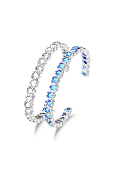 Classicharms-Bracelet en or avec zircon en forme de coeur