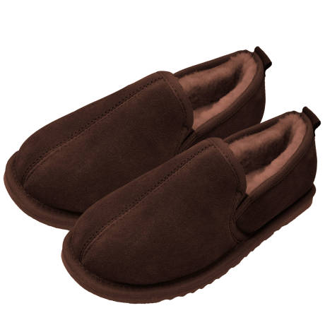 Eastern Counties Leather - Mens Sheepskin Lined Hard Sole Slippers