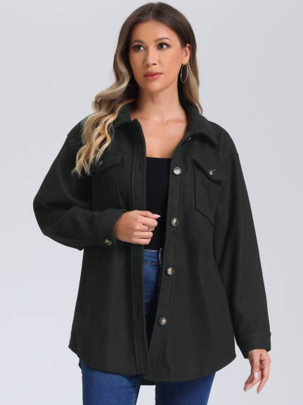 Allegra K - Manteau mi-long d'hiver à boutons