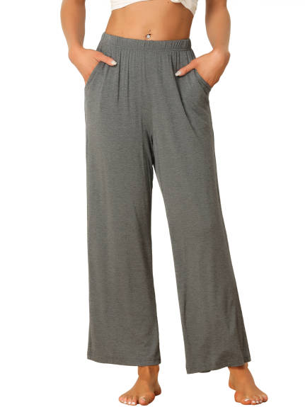 cheibear - Wide-Leg Sleep Pants 2-Pack, Combo 3