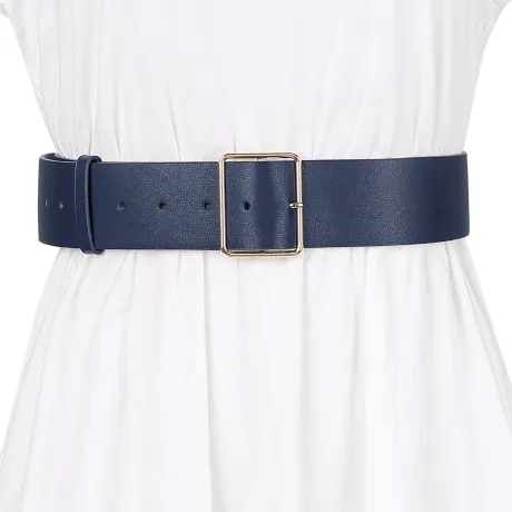 Allegra K- Ceinture large en cuir PU avec boucle à ardillon en métal