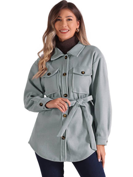 Allegra K - Manteau mi-long d'hiver à boutons