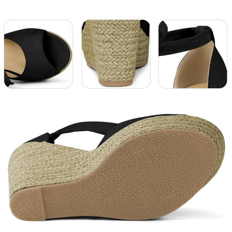 Allegra K - Platform Espadrilles Wedges Sandals