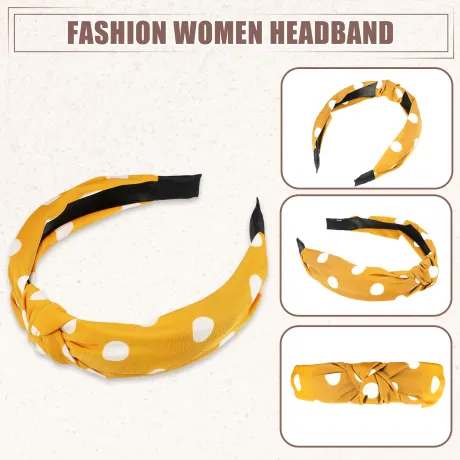 Unique Bargains- Polka Dot Wide Knotted Headband