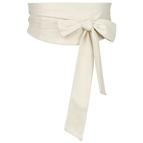 Allegra K- Obi Belt Bowknot Self Tie Wrap Wide Sash Waistband