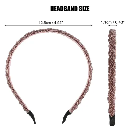 Unique Bargains - Crisscross Beaded Headband