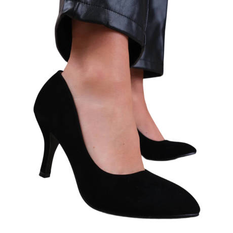 Where's That From - Womens/Ladies Suede Pointed Mid High Heel Court Pumps