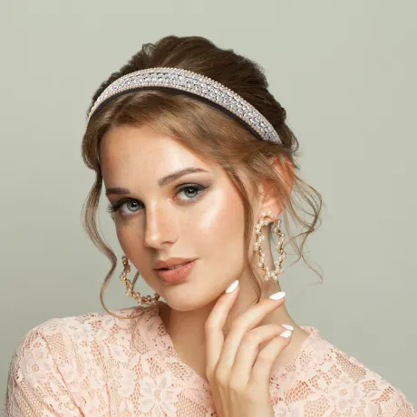 Unique Bargains - Rhinestone Wide Headband