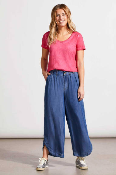 Tribal - Flowly Pleated Pant with Tulip Hem