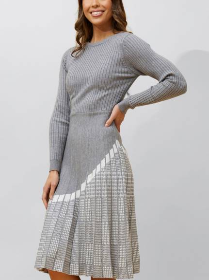 Annick - Leslie Dress Knit Prince De Galle Pleated Skirt