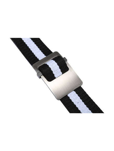 Unique Bargains- Unisex Canvas Web Belt with Metal Slide Buckle