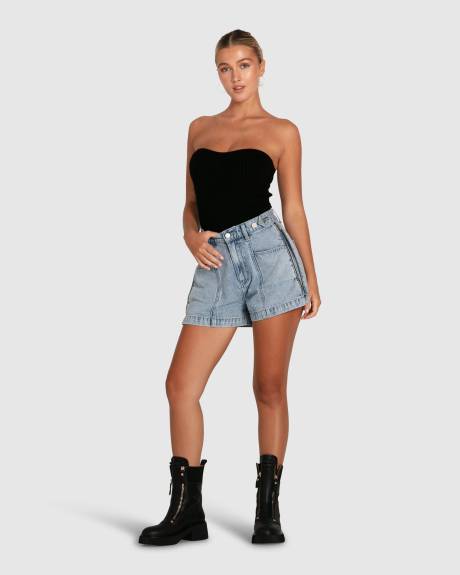 Belle & Bloom Short en jean Bring The Heat - Stonewash