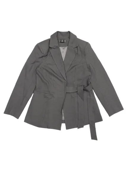 Allegra K- Blazer de costume avec veste ceinturée à manches longues