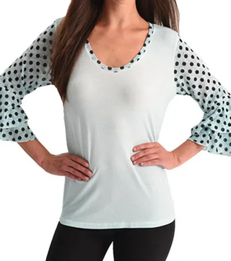 ANGEL - Polkadot Sleeve Top