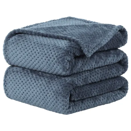 PiccoCasa- Flannel Fleece Bed Blankets (70"x78")