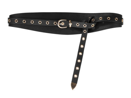 Allegra K- Wide Waist Belt Waistband Metal Buckle