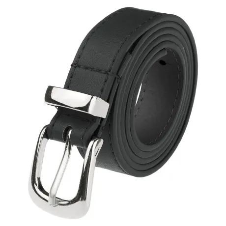 Allegra K- Faux Leather Silver Buckle Waist Belt