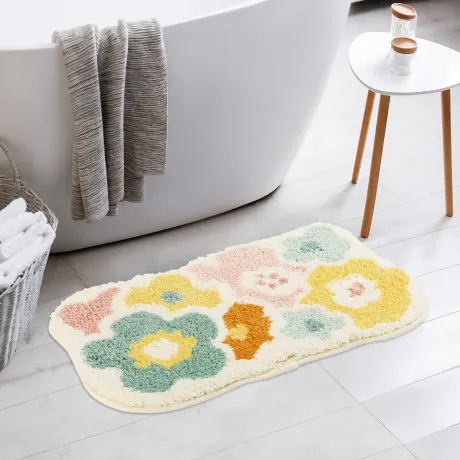 PiccoCasa- Washable Non Slip Extra Thick Quick Dry Bath Rugs 20" x 32"