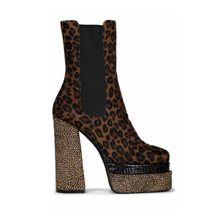 Bottes mi-mollets Jeffrey Campbell en brun moyen