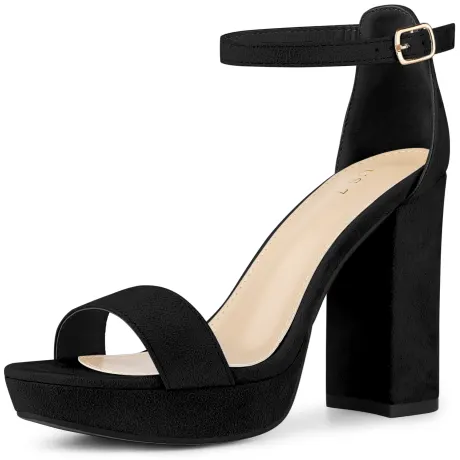 Allegra K- Platform Chunky High Heels Ankle Strap Sandals