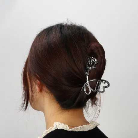 Allegra K - Pinces à cheveux en métal en forme de rose pour femme