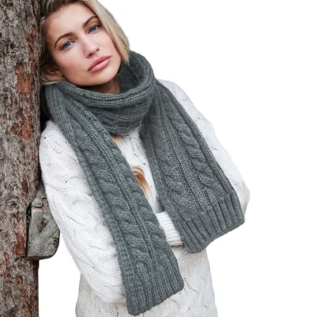 Beechfield - Cable Knit Melange Scarf