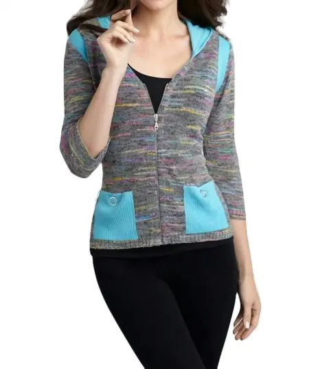 ANGEL - Colorblock Melange Cardigan