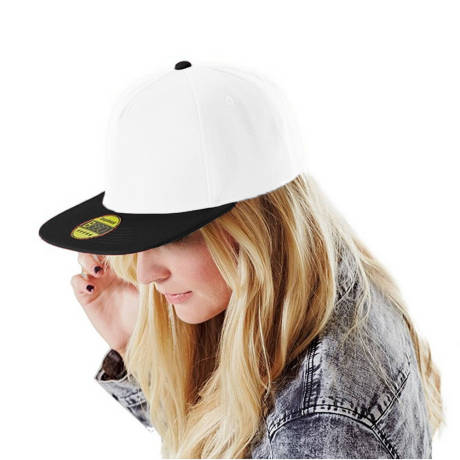 Beechfield - Unisex Original Flat Peak Snapback Cap (Pack of 2)