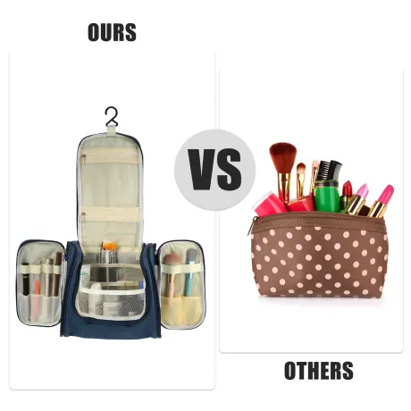 Unique Bargains- Travel Makeup Bag Toiletry Organizer Waterproof Oxford Cloth