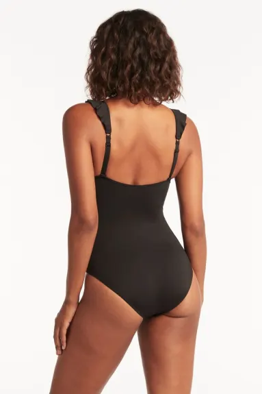 Sea Level Swim Eco essentials maillot de bain une pièce à volants