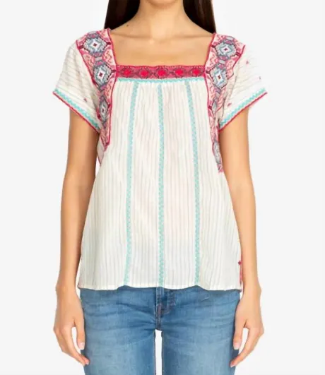 Johnny Was - Kaya Crop Peasant Top