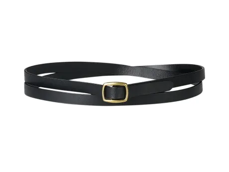 Allegra K- Adjustable Skinny Faux Leather Belt