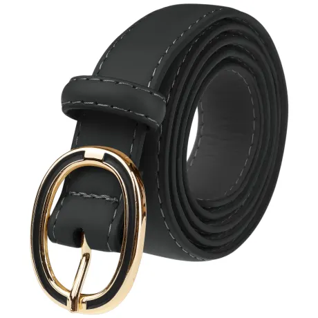 Allegra K- Ceinture en simili cuir avec boucle dorée