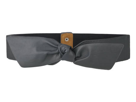 Allegra K- Wide Elastic Waist Belt Bow Knot Snap Button