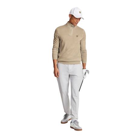 Lyle & Scott - Mens Merino Wool Quarter Zip Golf Sweater