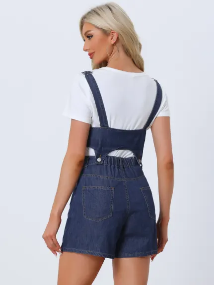 Allegra K - Ensemble 2 pièces décontracté détachable en denim