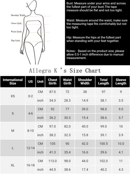 Allegra K- Chiffon V Neck A-Line Cap Sleeve Dress