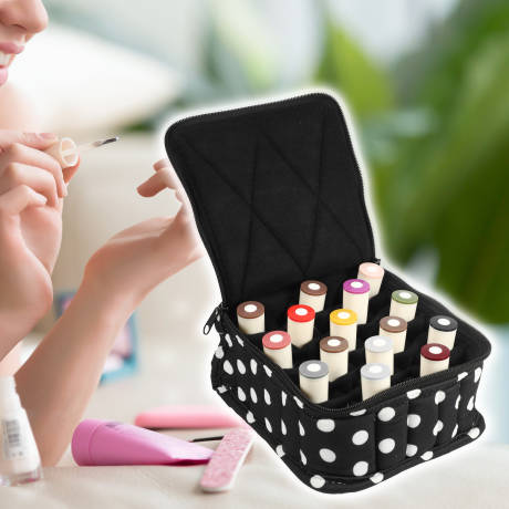 Unique Bargains - Étui de transport pour vernis à ongles et maquillage, organisateur de voyage